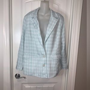 Coffee Shop Plus Size Mint & White Blazer NWT